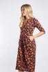 Weird Fish Isolde Printed Jersey Midi Dress Night Blue 203694